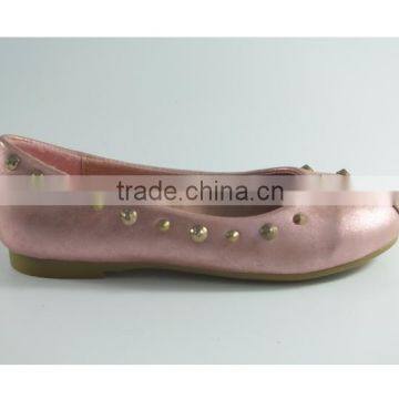 Transparent PVC flat feet shoes with rivet for ladies nice design