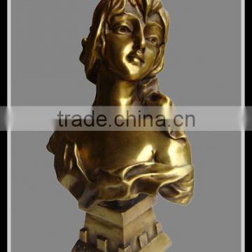 Famous Antique Bronze Lady Bust Of Sculpture