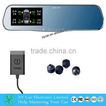 anti-glare car dvr with Digital Tire Gauge ,Tire pressure monitor system with internal sensor or external sensor XY-TP 682E