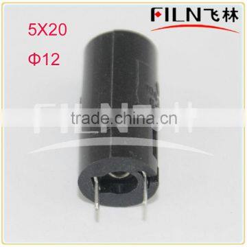 R3-24 5*20 black fuse holder types 12mm install hole