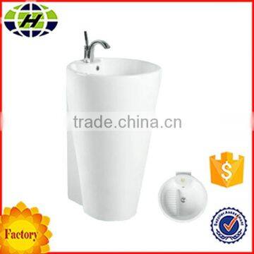 round shape sanitary bathroom ceramic pedestal wash basin