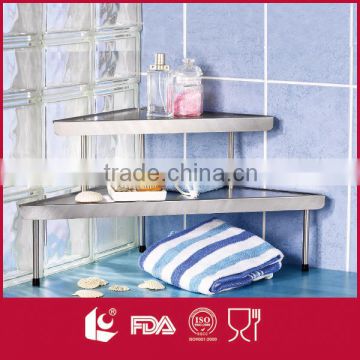 Wholesale wall mounted stainless steel bathroom corner wall shelf