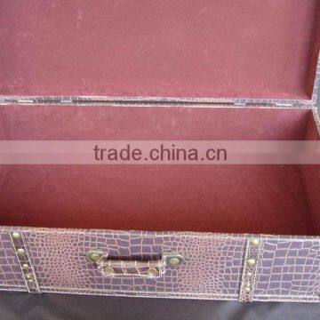 Chinese Factories Wholesale Custom High-grade PU Leather Gift Boxes, Brown Storage Box photo-4