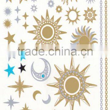 2016 Best Price Flash Tattoos Foil Gold Temporary Tattoo Sticker photo-5