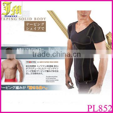 2014 New Hot Sex Black Men's Slimming Body Shaper Belly Fatty Underwear Vest Shirt Corset Compression M/L