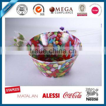 Popular food-grade round melamine bowl with full printing bowl,ice cream bowl