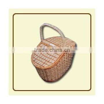 Beautiful rattan basket hold fruit, food for picnic, Export standard rattan basket, Vietnam craft basket