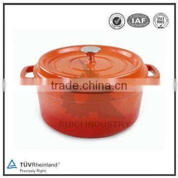 high quality cast iron enamel casserole with lid