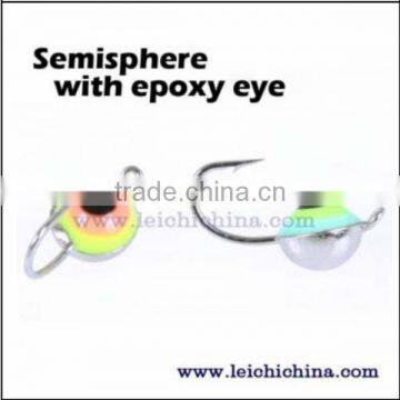 Semisphere with epoxy eye Tungsten Ice Jig