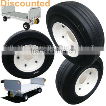 hot sale black 4.00 8 solid rubber tires and white wheels for passenger cars with high performance