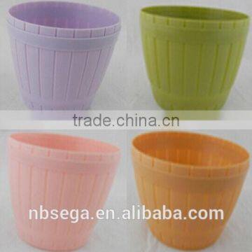 2014 new design Barrel Shape Plastic Flowerpot