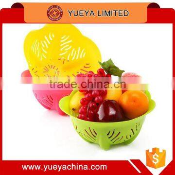 Candy Colors Flower Shaped Fruit Basket Kitchen Vegetable Basket Strainer photo-2