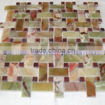 Creative Design MULTI GREEN ONYX MOSAIC TILES COLLECTIONS