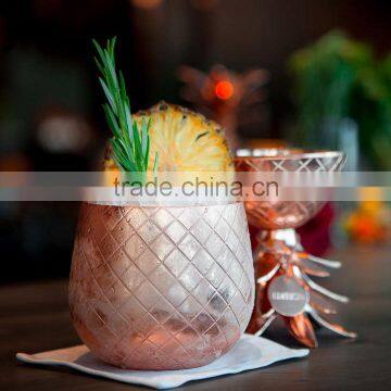 Rose Gold Pineapple Cocktail Mug, Pineapple Ice Bucket For Bar