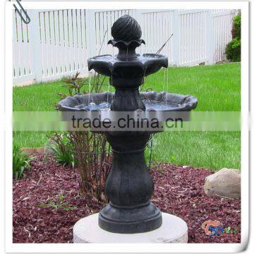 Polyresin Two Tiered Water Outdoor Fountain