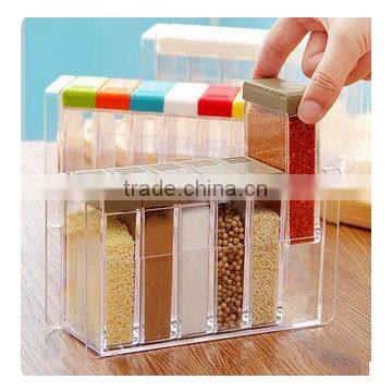 CY136 6 in 1 plastic spice holer Seasoning box