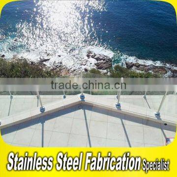 Customed 304 Stainless Steel Decorative Stair Outdoor Glass Railings