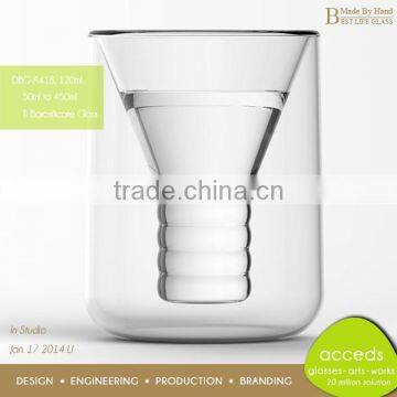 Funny Borosilicate Unique Insulated Whisky Glass Spirit Tumbler photo-2