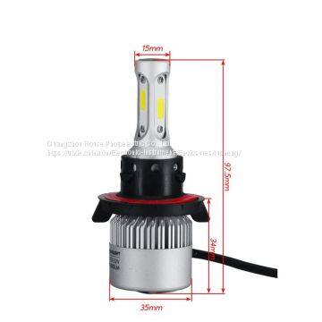 S2 H13 Car LED Headlight Bulbs 72W 8000LM COB LED Car Headlamp Hi-Lo Beam Automobile Light Conversion Kit 6500K 12V