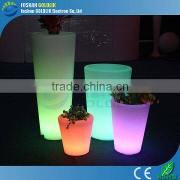 Home Balcony Drainage RGB Color Changing LED Flower Pot