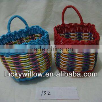 eco-friendly handmade plastic storage basket