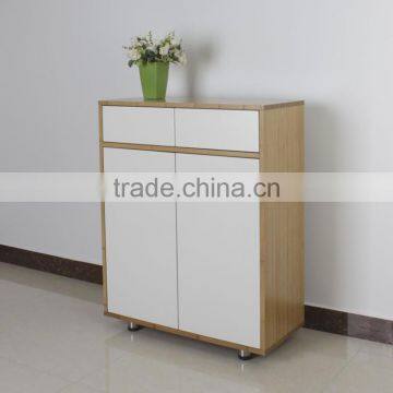 Durable bamboo shoe storage cabinet furniutre design