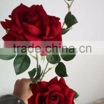 Wholesale Artificial Single Red Rose in Factory Price for Interior Decor photo-2