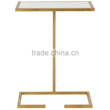 New Simple Design Hotel Furniture Metal Iron Black Display Table With Glass Top photo-4