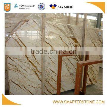 Imported yellow marble slab with golden root for sale