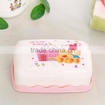 nice design plastic soap dish with drain tray