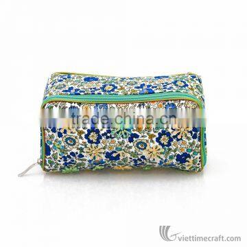 Vietnam Cosmetic Bag With Zip, Flower Pattern Makeup Box Case photo-2