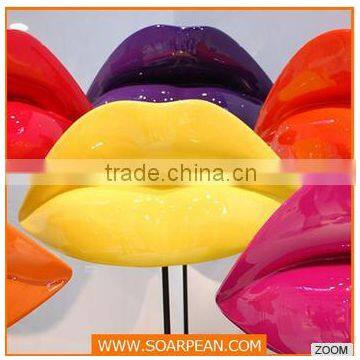 Shop Display Props Modern Fiberglass Sexy Lip Statue photo-3