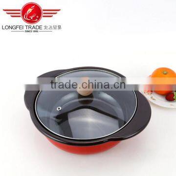 2016 glass lid enamel kitchenware hot pot casserole set for sale