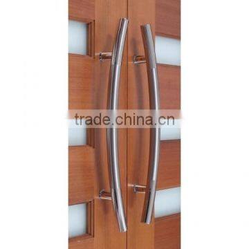 Stainless Steel Bent Round Wooden Door Pull Handle