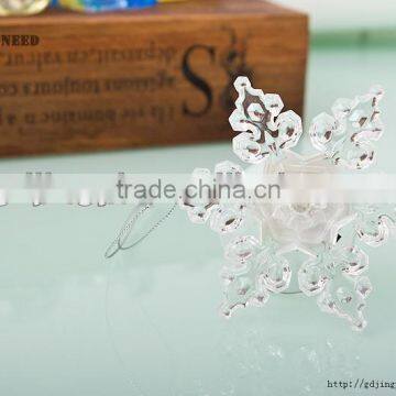LED Electronic Light Acrylic Snowflake Hanging Xmas Tree Ornament photo-4