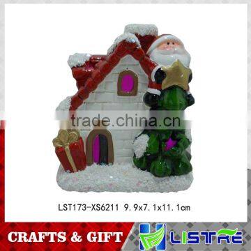 High Quality Ceramic Christmas Led Decoration House