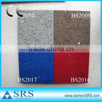 China colorful artificial stone quartz tiles