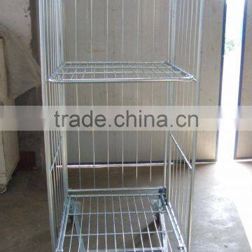 Warehouse storage steel roll cage container