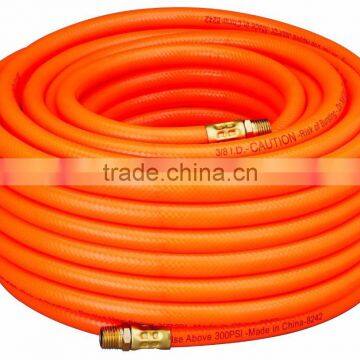 3/4" 23mm*19mm 50ft High Quality Polyester Fiber Braided Reinforced orange Pvc tube made in china low price abrasion resistance