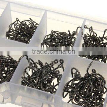 Amazon Hot Cheap 500pcs 10 Size Assorted Sharpened Fishing Hooks Lure Baits With Fish Tackle Box photo-2