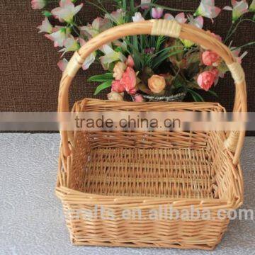 Storage Willow Basket With Handles Convenient For Picnic photo-2