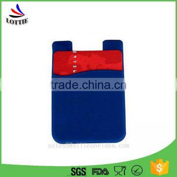 Universal Silicone Smart Wallet Mobile Card Holder Durable Soft Silicone Sticky Mobile Phone Case Card Holder photo-3