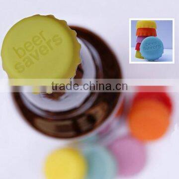 Popular colorful Silicone beer cap / Silicone beer saver in wine stoppers