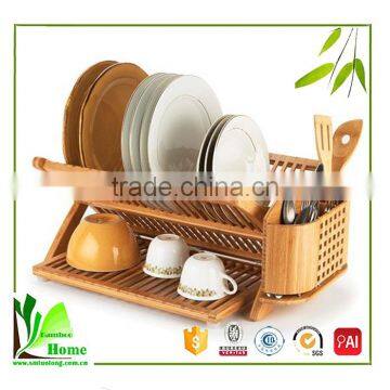 China Wholesale Custom Bamboo Adjustable Dish Rack photo-3