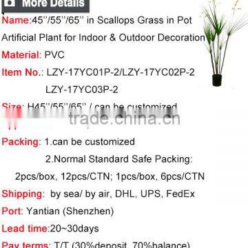 45 / 55 /65 Inch Nearly Nature Artificial Bonsai Grass Potted Scallop Grass With Orchid Flowers Fake Pots Plant photo-6