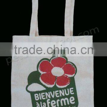 Printed grocery bag with cotton self handle