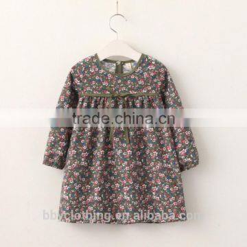 Baby Girls Dress New Fashion 2017 Spring Autumn Print Floral Sweet Little Princess Dress Cute Cotton Soft Kids Girls Dress photo-4