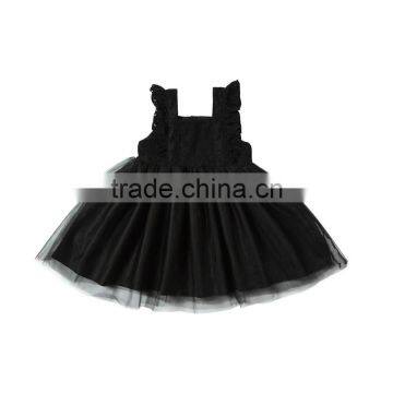 Summer Baby Girl Dress Boutique Girl Plain Color High Quality Lace Dress Fashion Party Dress photo-6