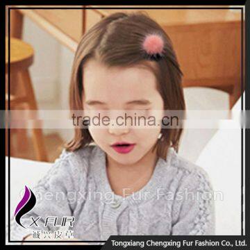 CX-E-22 Fur Ribbon Butterfly Elastic Kids Hair Accessories photo-5