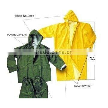 PVC Yellow/Blue/Green/Black Raincoat/ transparent plastic raincoats